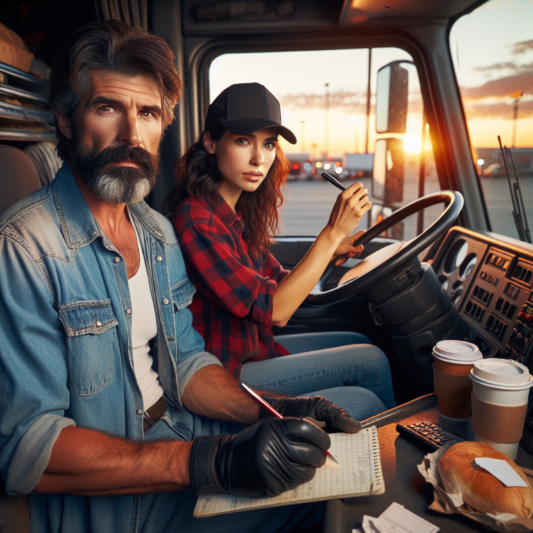 Husband and wife truck driving team