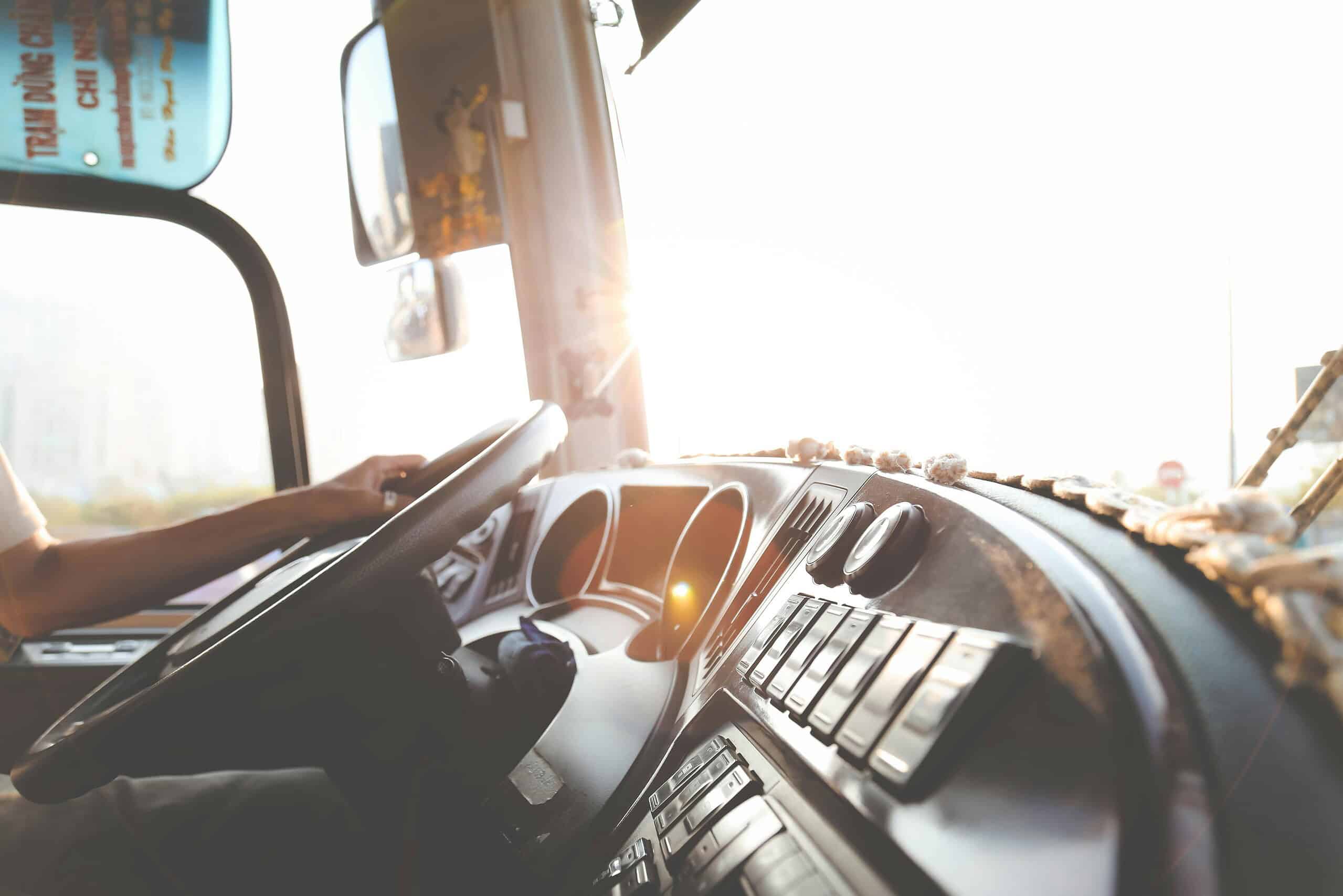 Driver in cab